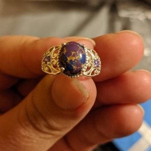 Purple turquoise ring